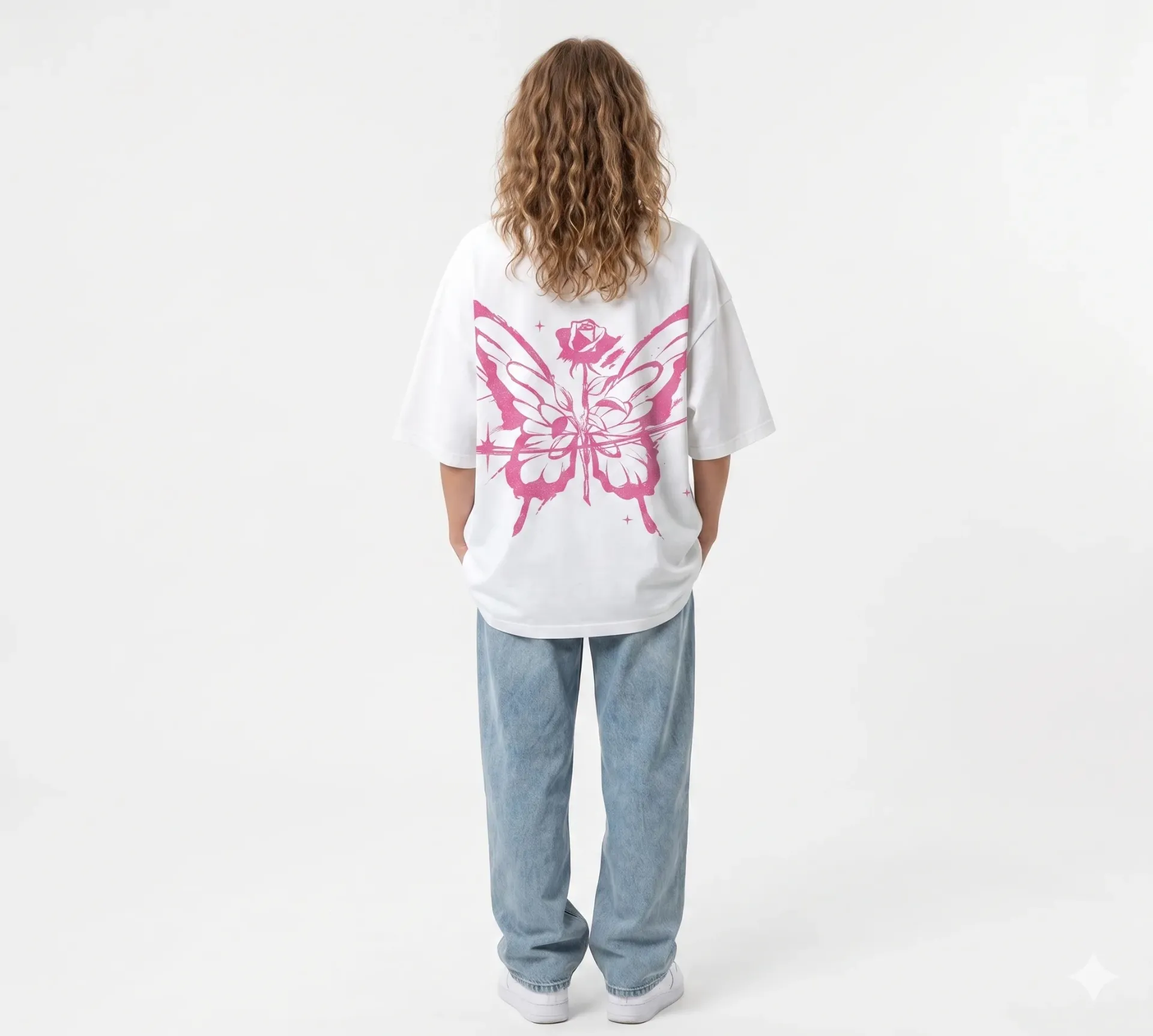 Pink Butterfly Tee